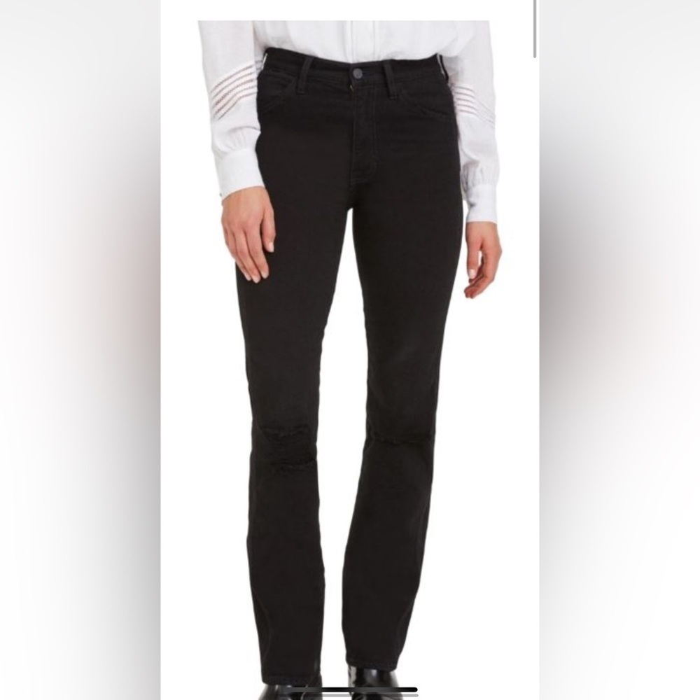 NWT 7 For All Mankind Black Boot Cut Jeans